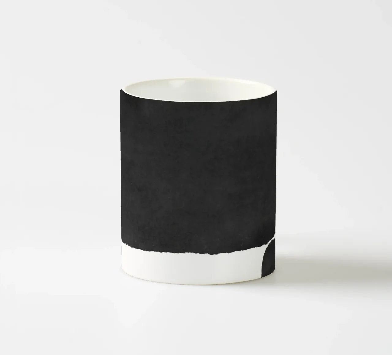 Astratto minimale in bianco e nero 02 tazza in ceramica da amini54