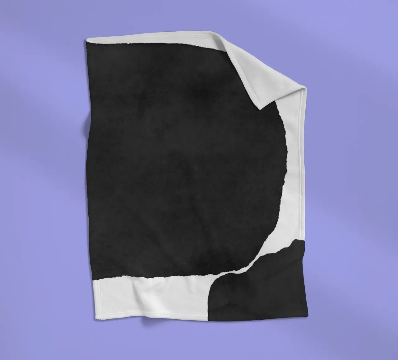 Astratto minimale in bianco e nero 02 coperta in pile da amini54