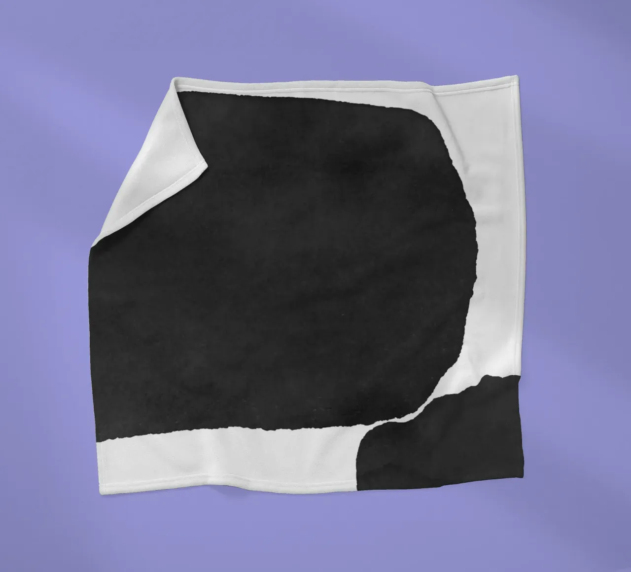 Astratto minimale in bianco e nero 02 coperta in pile da amini54