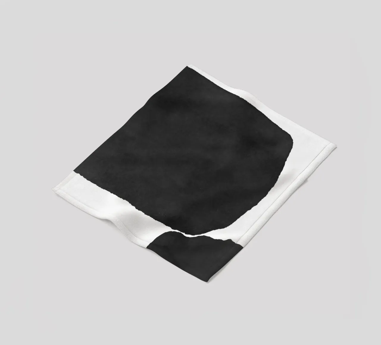 Astratto minimale in bianco e nero 02 coperta in pile da amini54