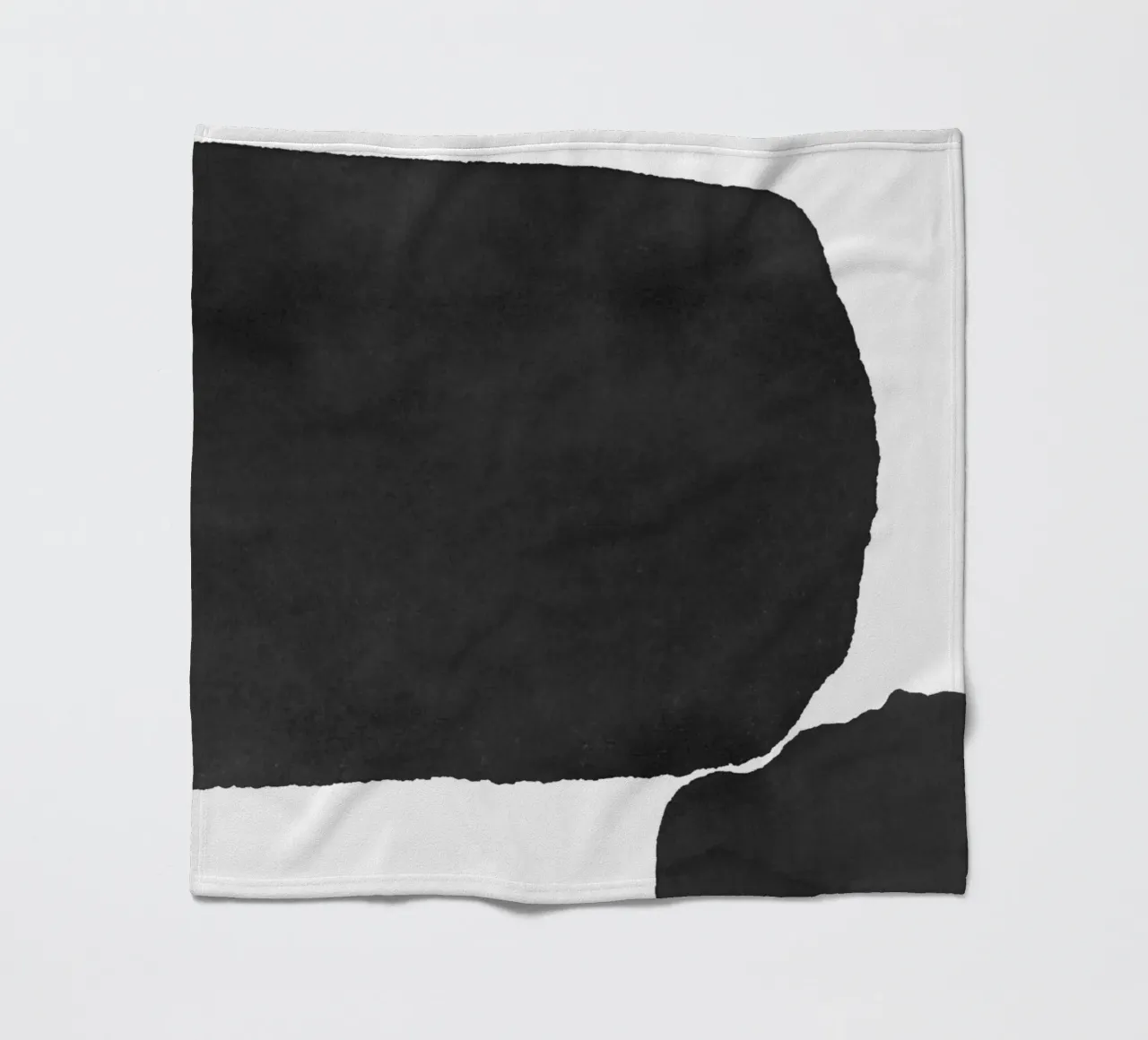 Astratto minimale in bianco e nero 02 coperta in pile da amini54