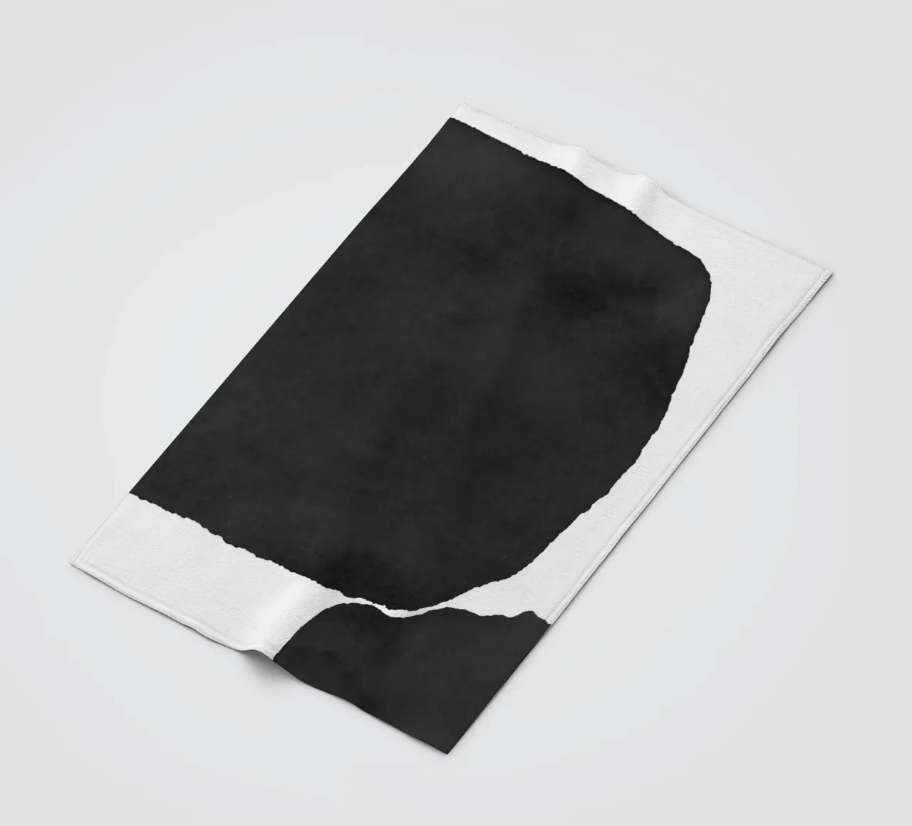 Astratto minimale in bianco e nero 02 coperta in pile da amini54