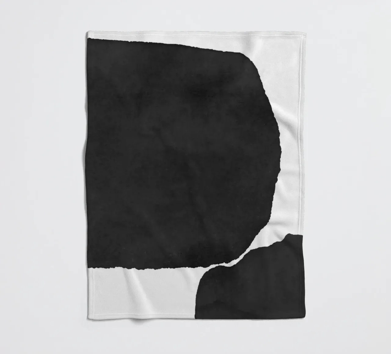 Astratto minimale in bianco e nero 02 coperta in pile da amini54