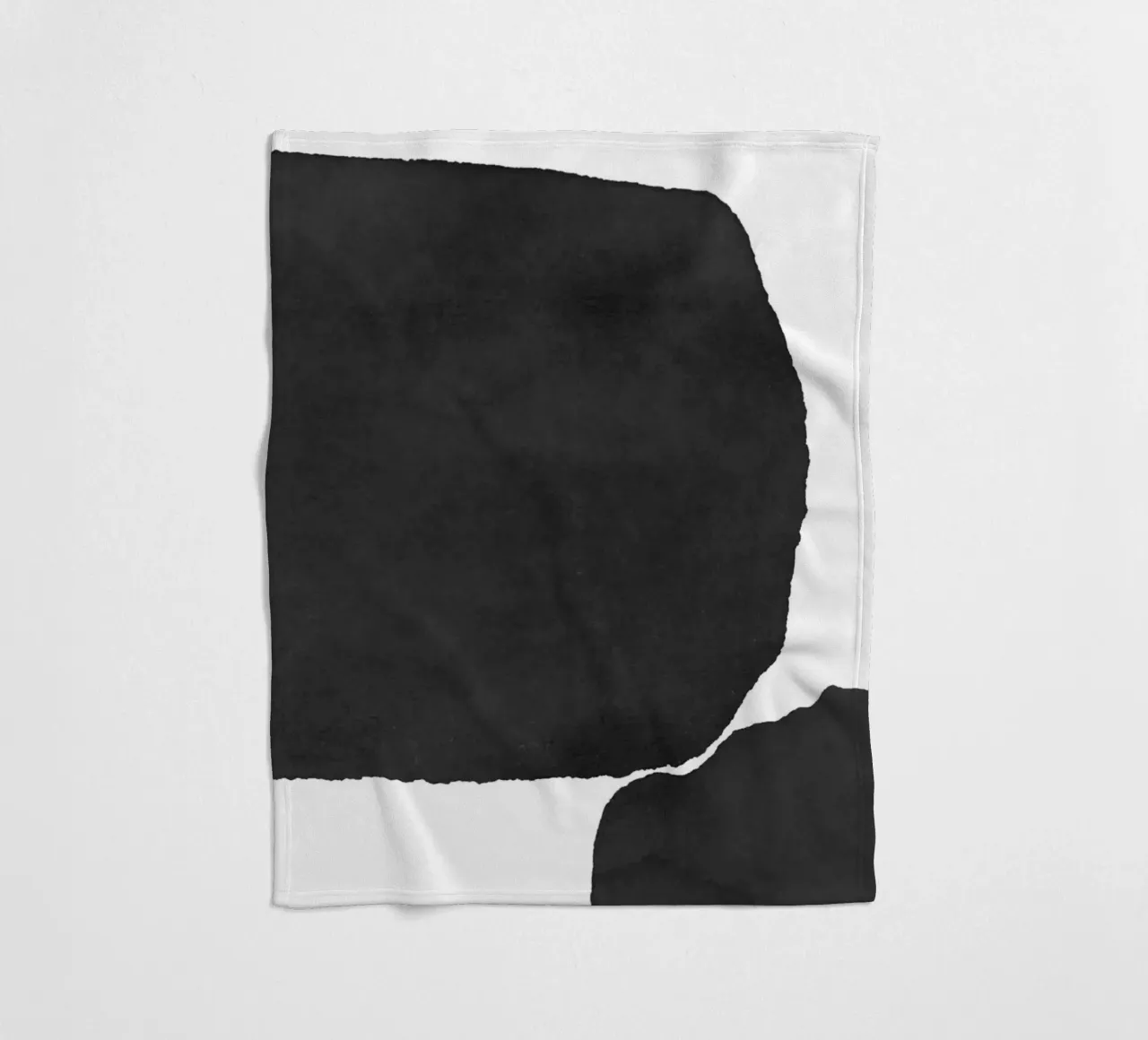 Astratto minimale in bianco e nero 02 coperta in pile da amini54