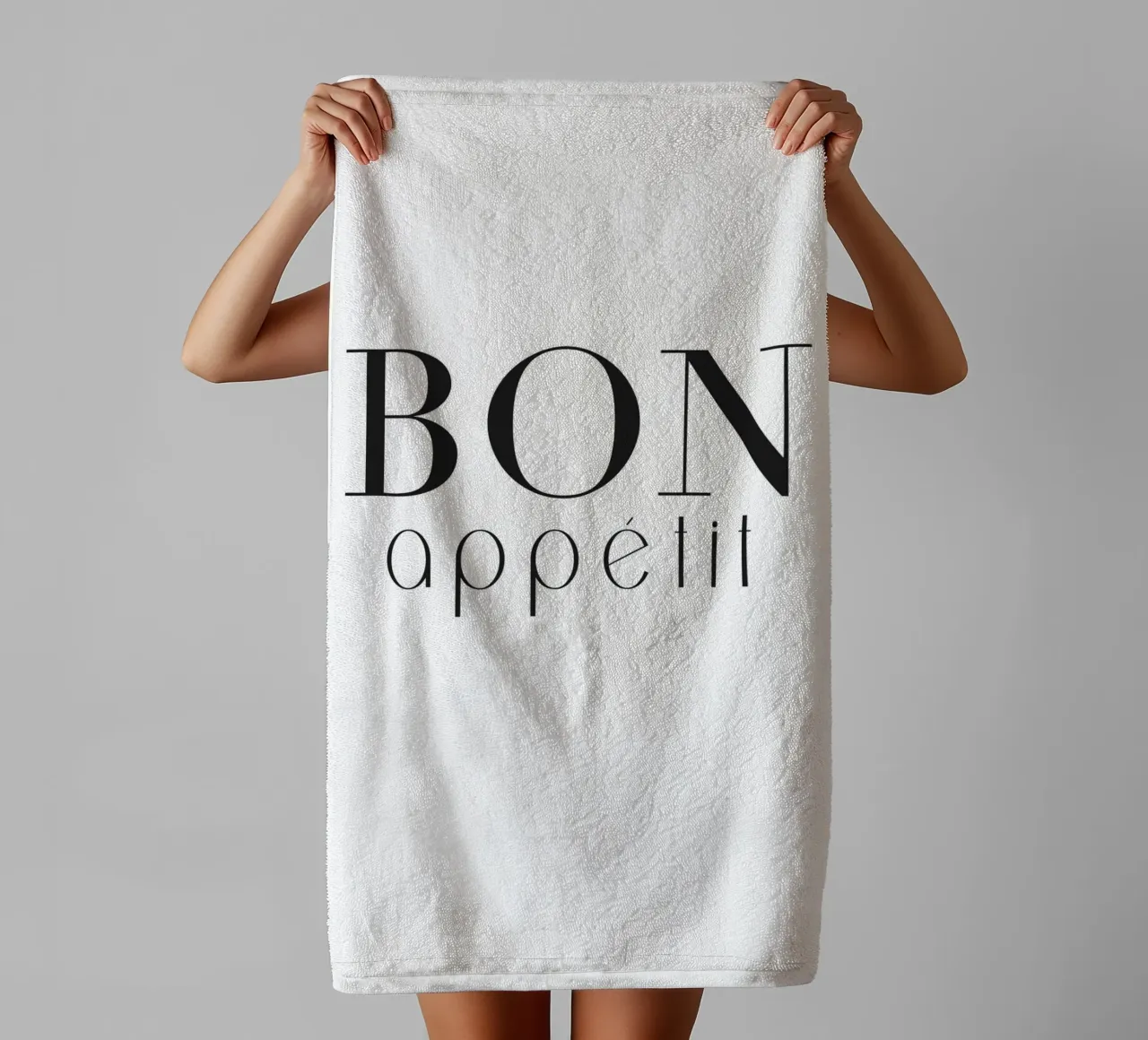 Poster Bon Appétit - Cucina dal design minimalista asciugamano da bagno da Whole©