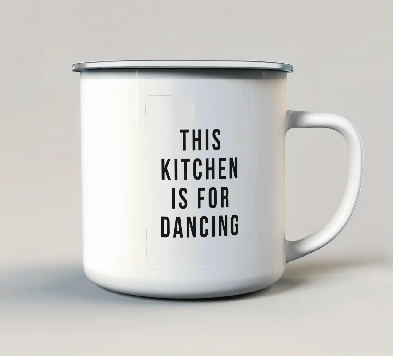 Poster della cucina - Questa cucina è per ballare tazza in smalto da Whole©