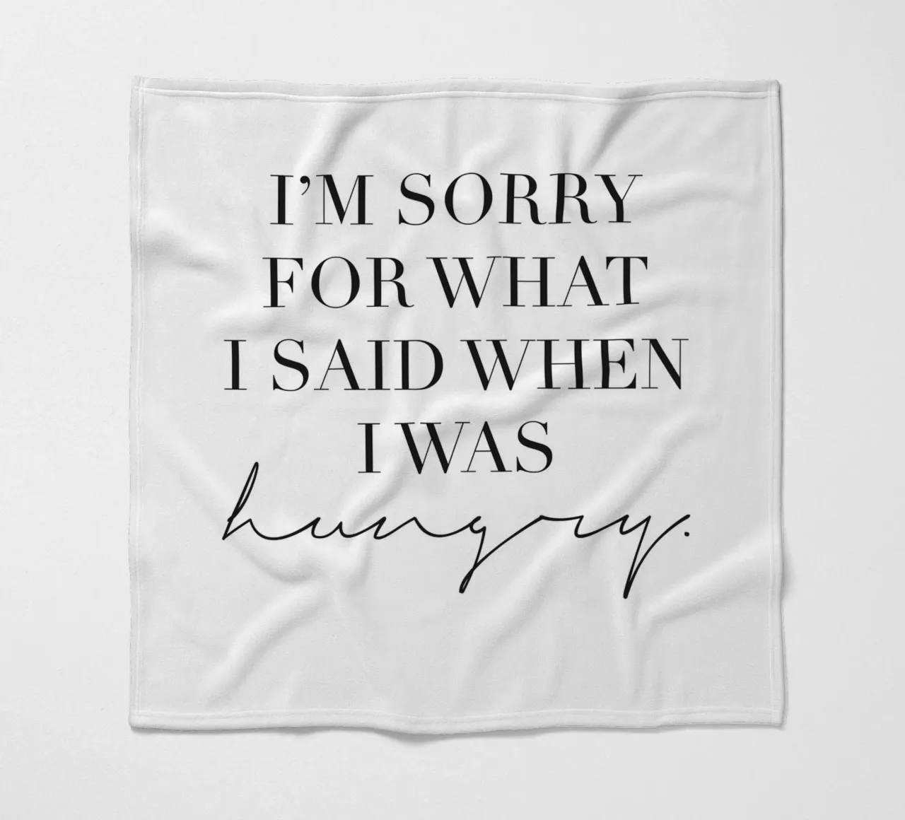 Poster umoristico per la cucina - Mi dispiace quando ho fame coperta in pile da Whole©