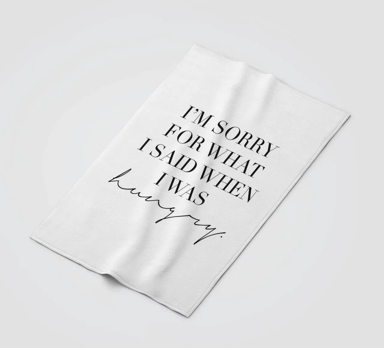 Poster umoristico per la cucina - Mi dispiace quando ho fame coperta in pile da Whole©