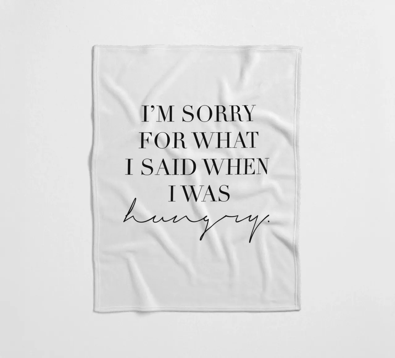 Poster umoristico per la cucina - Mi dispiace quando ho fame coperta in pile da Whole©