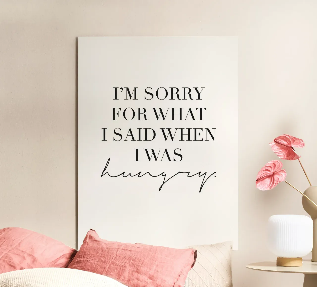 Poster umoristico per la cucina - Mi dispiace quando ho fame alluminio dibond da Whole©