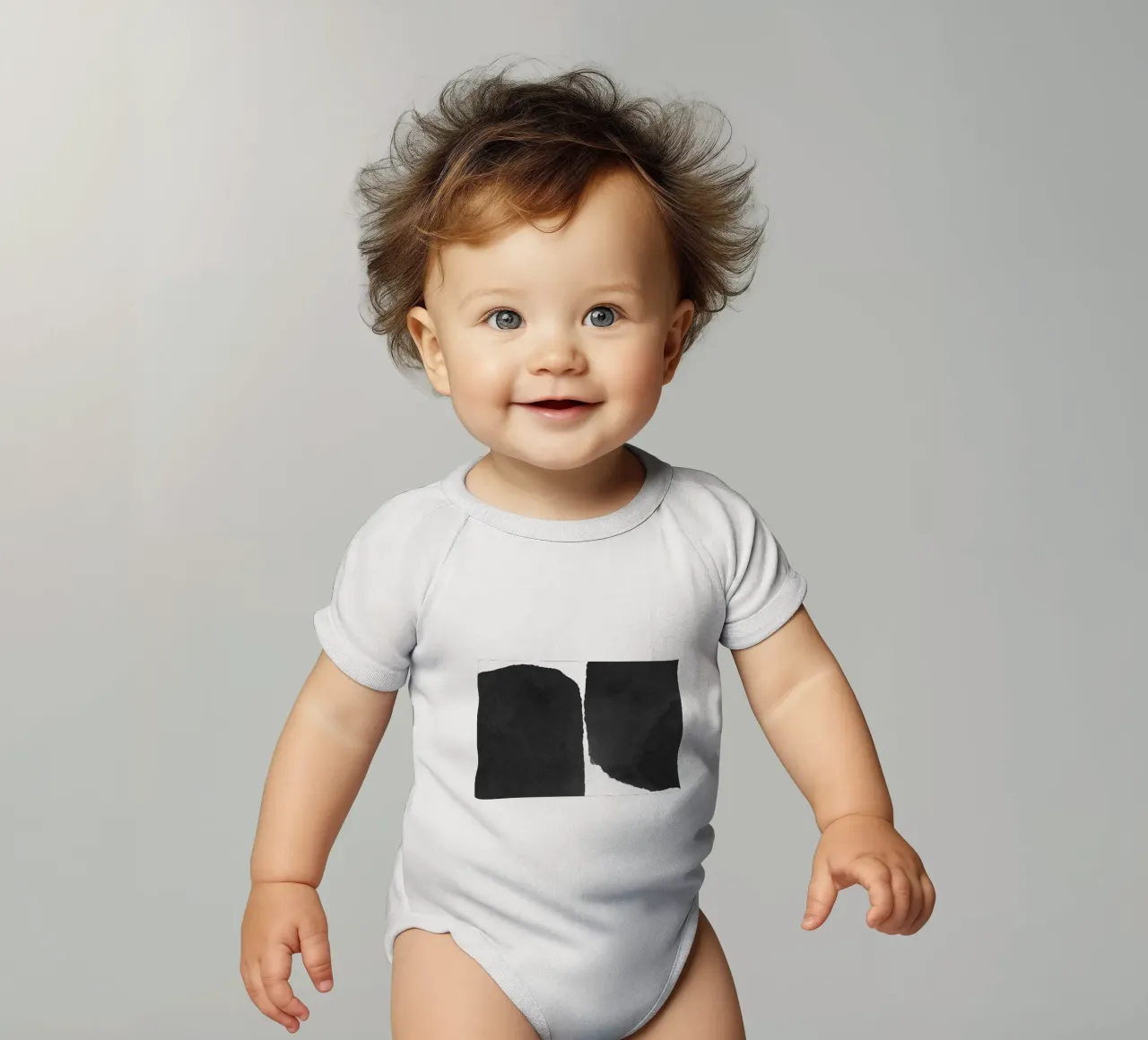 Astratto minimale in bianco e nero 01 body neonato maniche corte da amini54