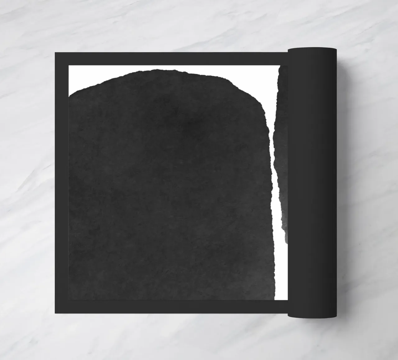 Abstracto minimalista en blanco y negro 01 felpudo de amini54