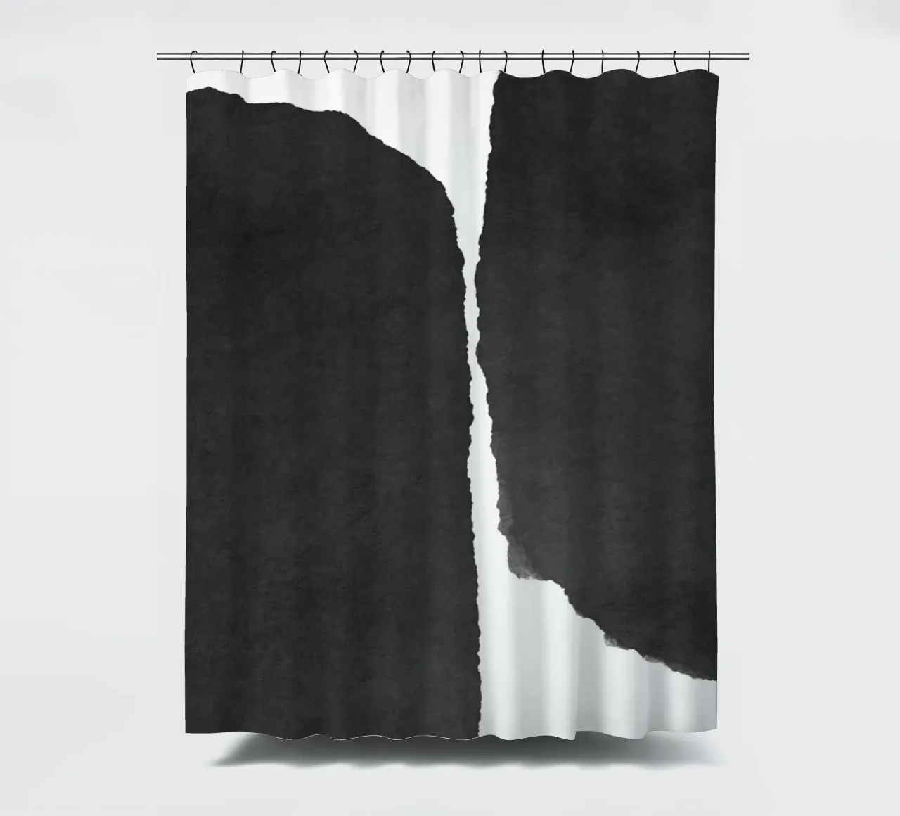 Astratto minimale in bianco e nero 01 tenda da doccia da amini54