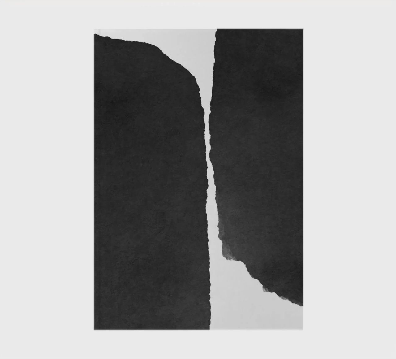Minimal Black and White Abstract 01 notebook by amini54