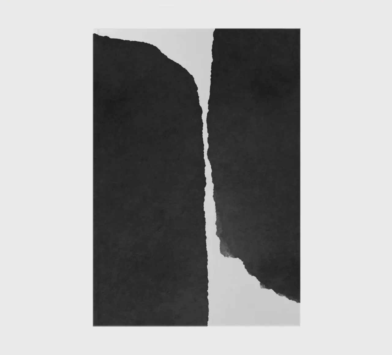 Minimal Schwarz und Weiß Abstrakt 01 Notizbuch von amini54