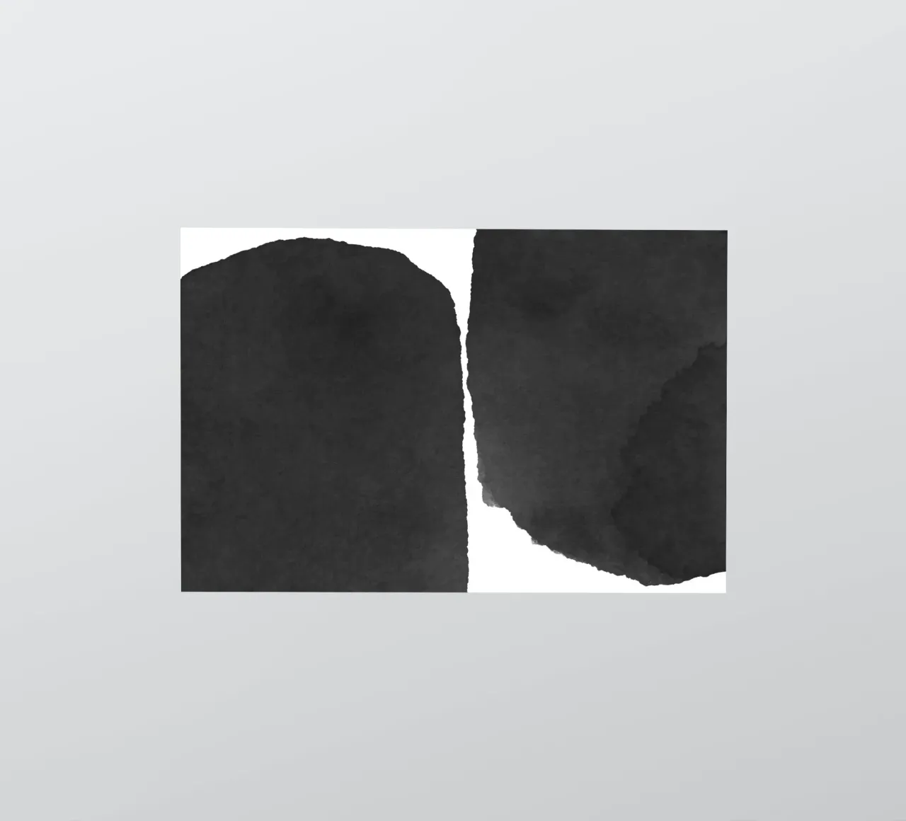 Astratto minimale in bianco e nero 01 adesivo da amini54
