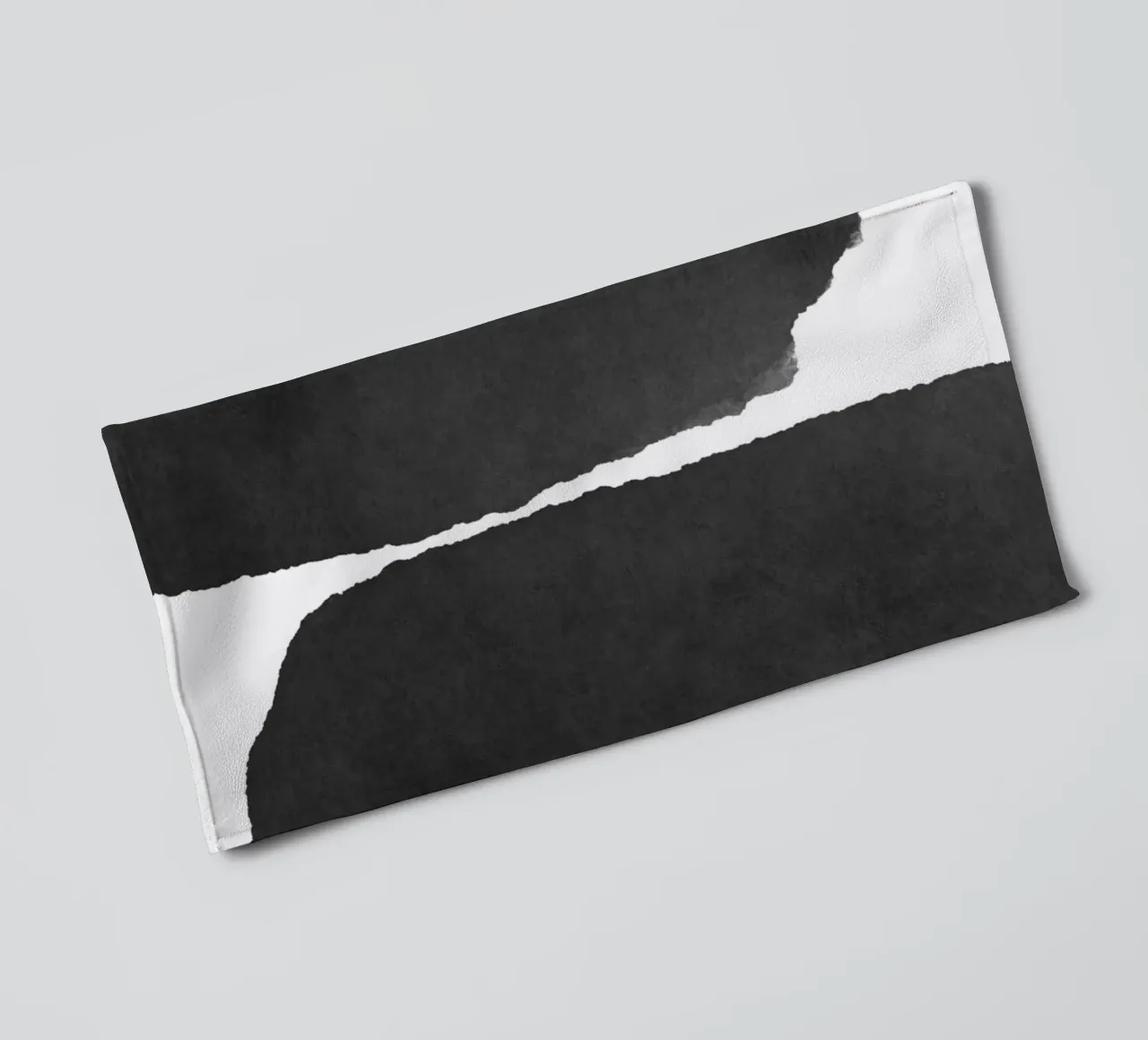 Minimal Black and White Abstract 01 towel by amini54