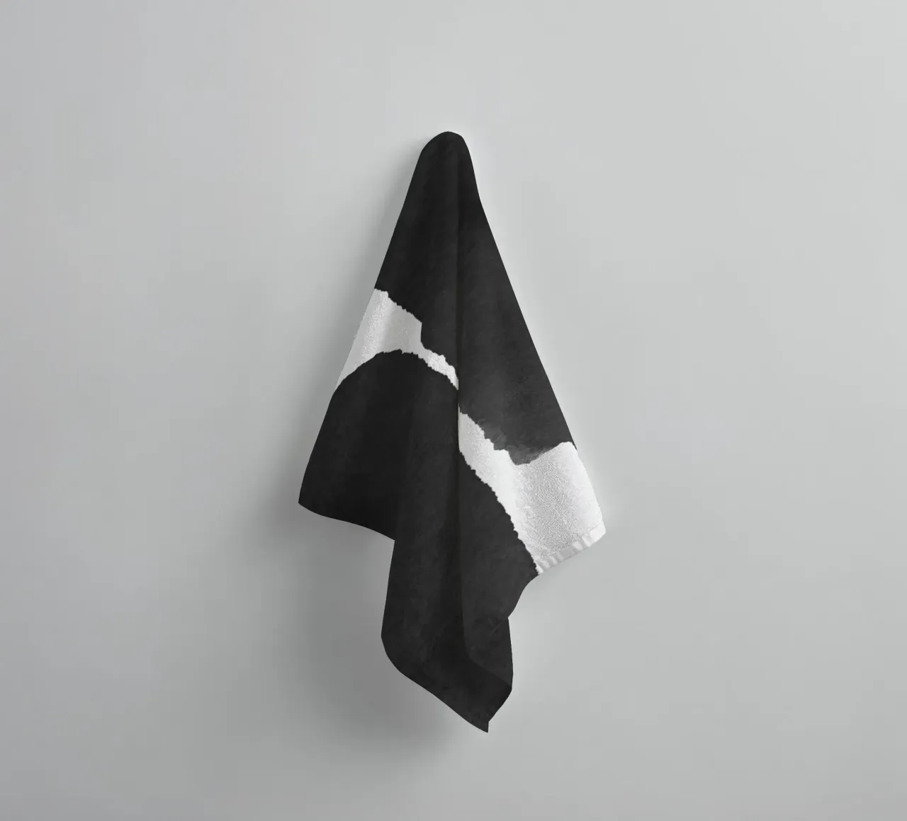 Astratto minimale in bianco e nero 01 asciugamano da bagno da amini54