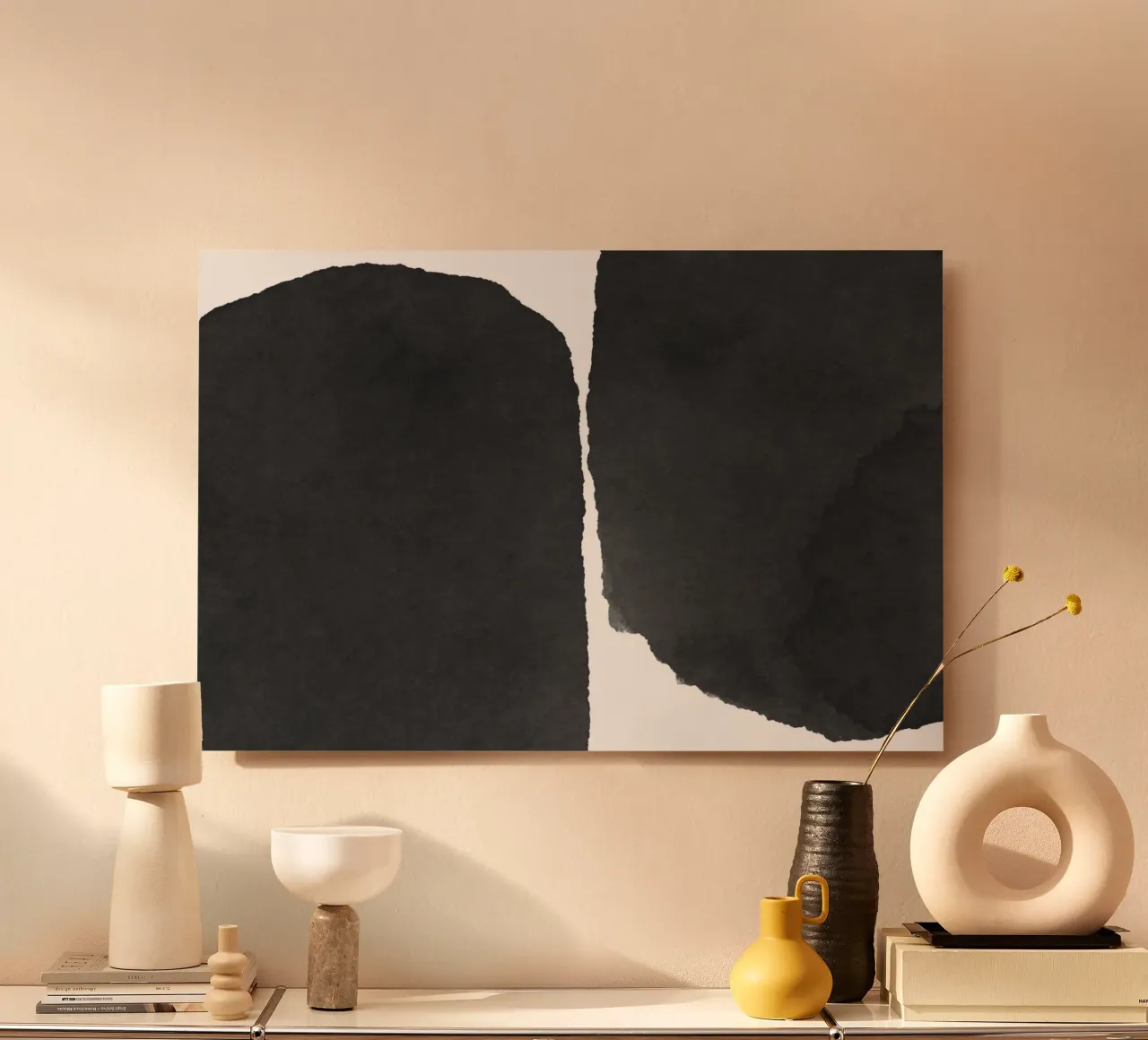 Astratto minimale in bianco e nero 01 alluminio dibond da amini54