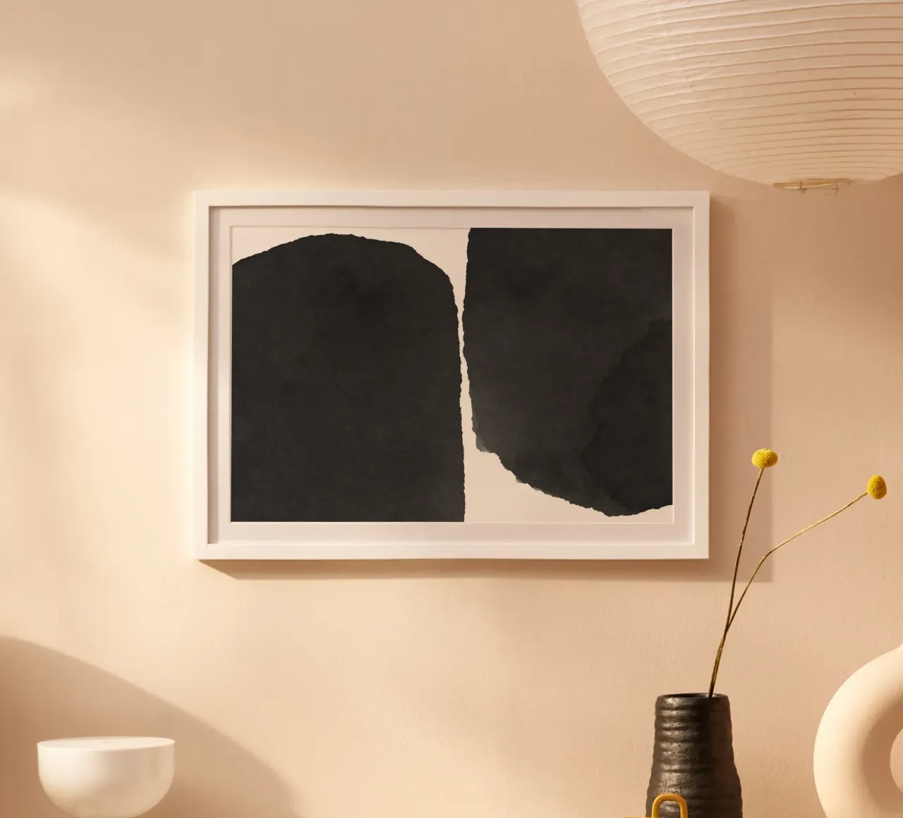 Astratto minimale in bianco e nero 01 carta hahnemühle da amini54