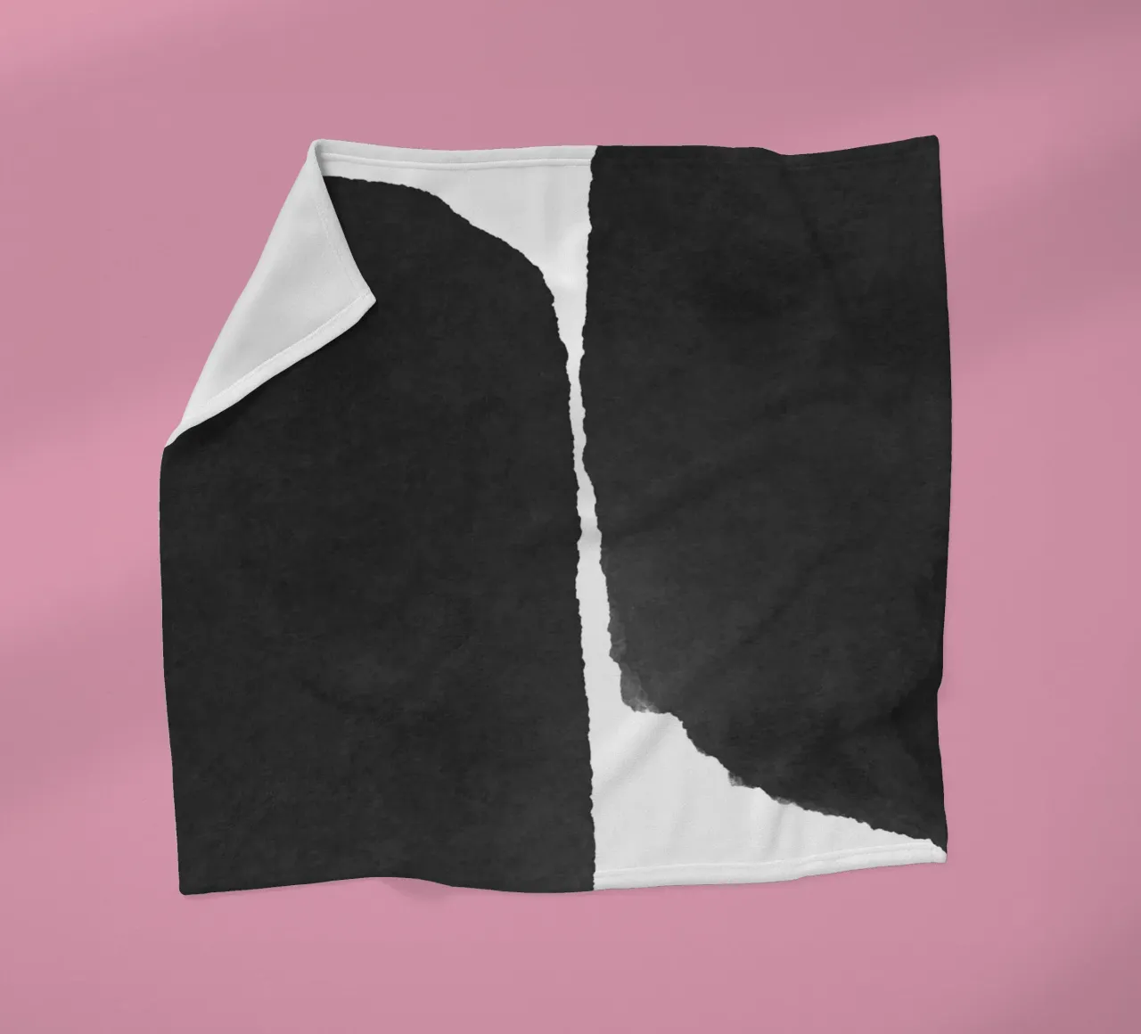 Astratto minimale in bianco e nero 01 coperta in pile da amini54