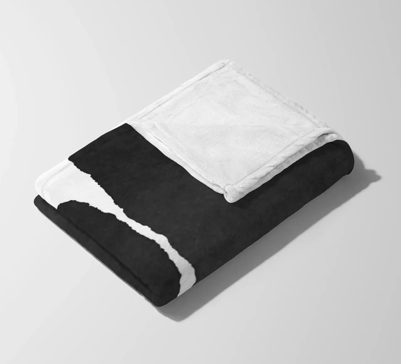 Astratto minimale in bianco e nero 01 coperta in pile da amini54