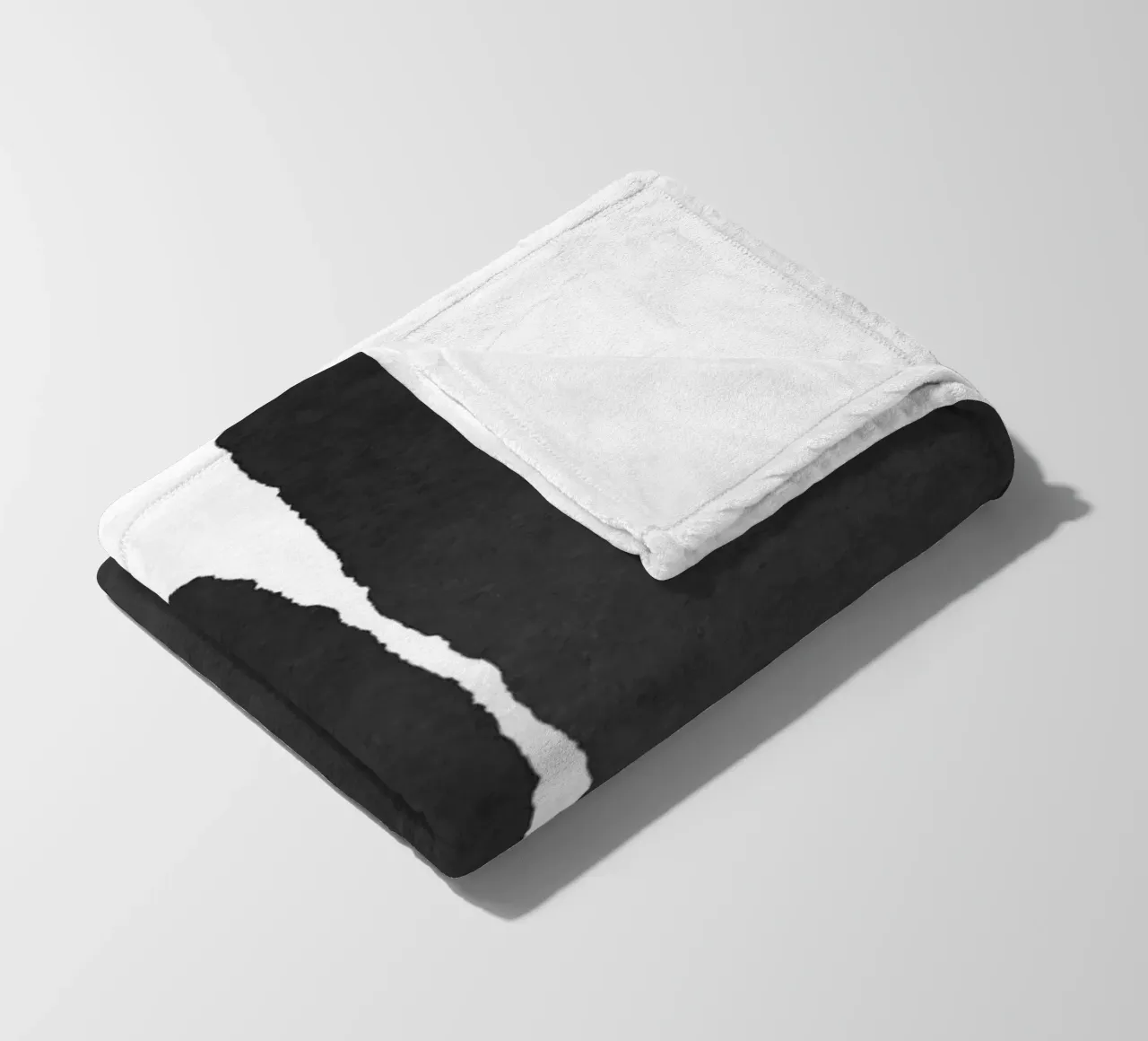Astratto minimale in bianco e nero 01 coperta in pile da amini54