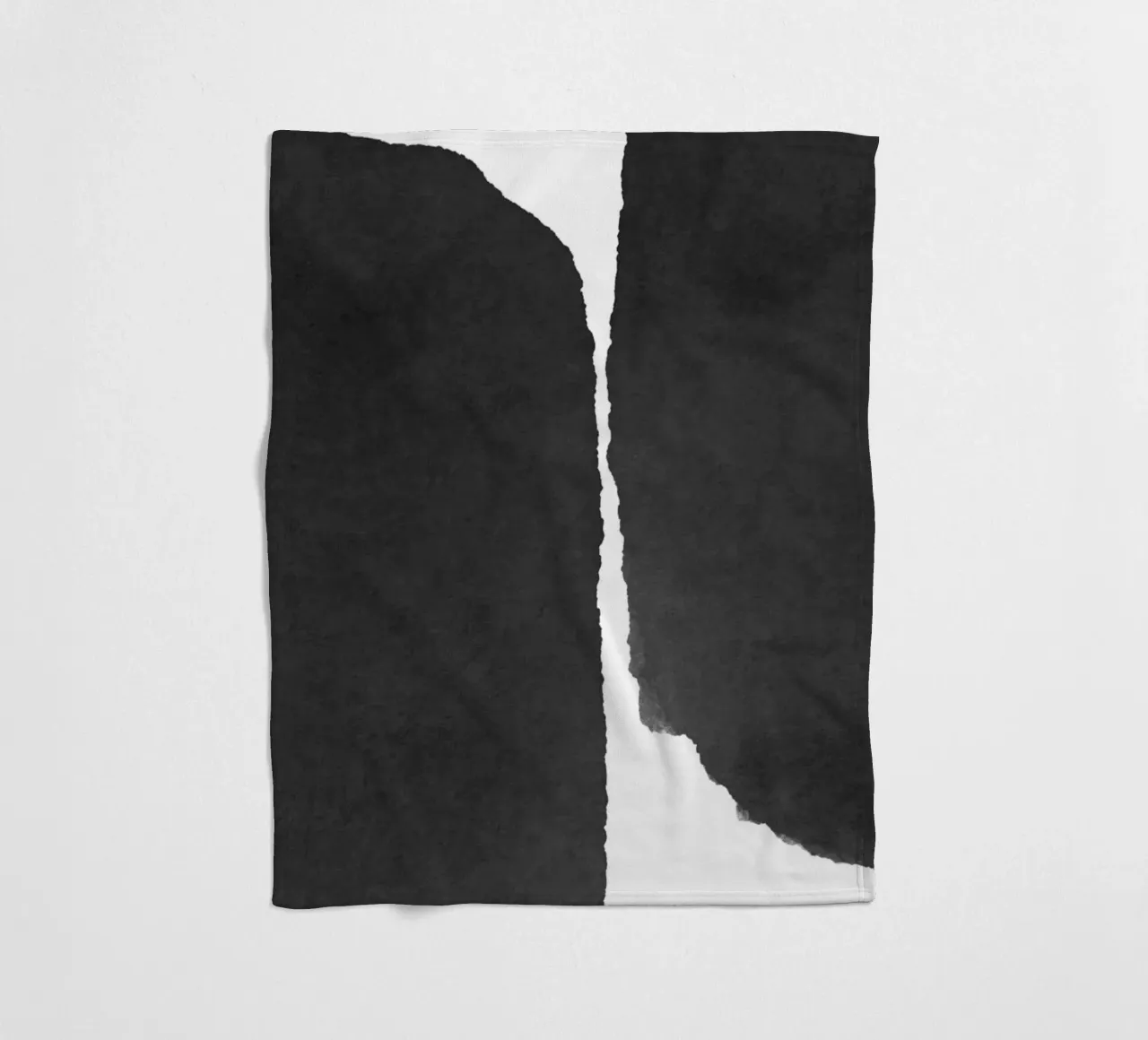 Astratto minimale in bianco e nero 01 coperta in pile da amini54