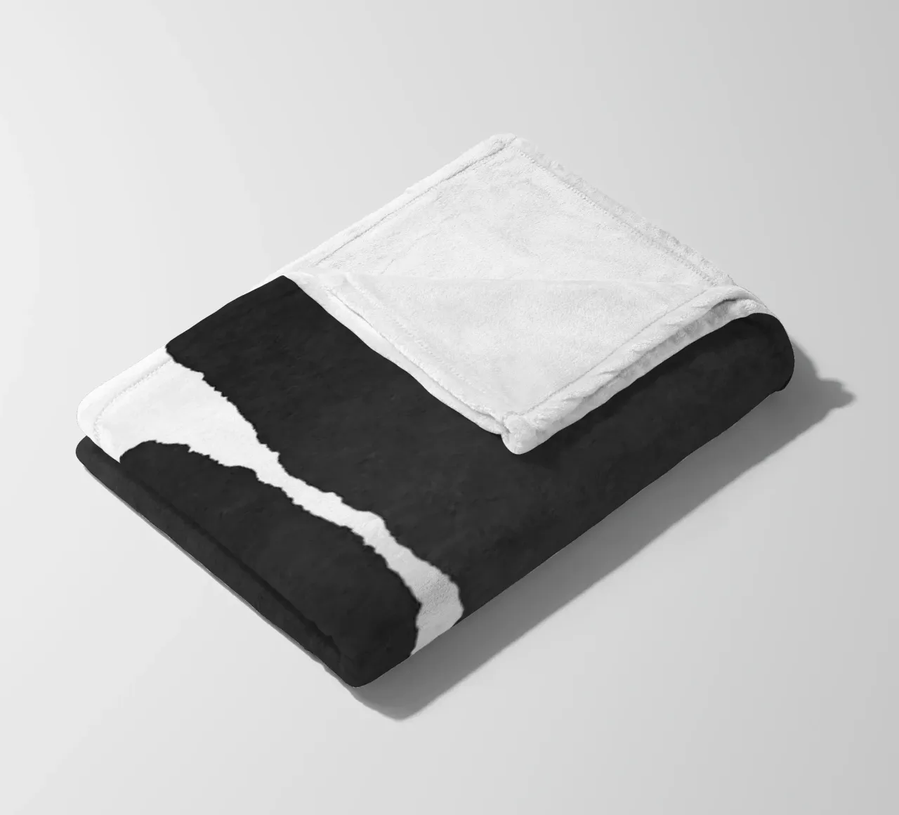 Astratto minimale in bianco e nero 01 coperta in pile da amini54