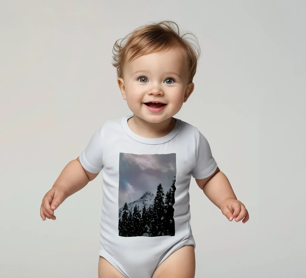 Cascade Mountain body neonato maniche corte da Leah Flores