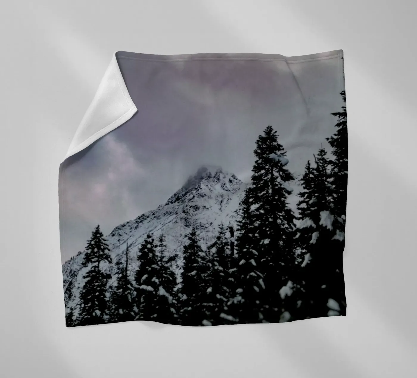 Cascade Mountain fleece blanket by Leah Flores