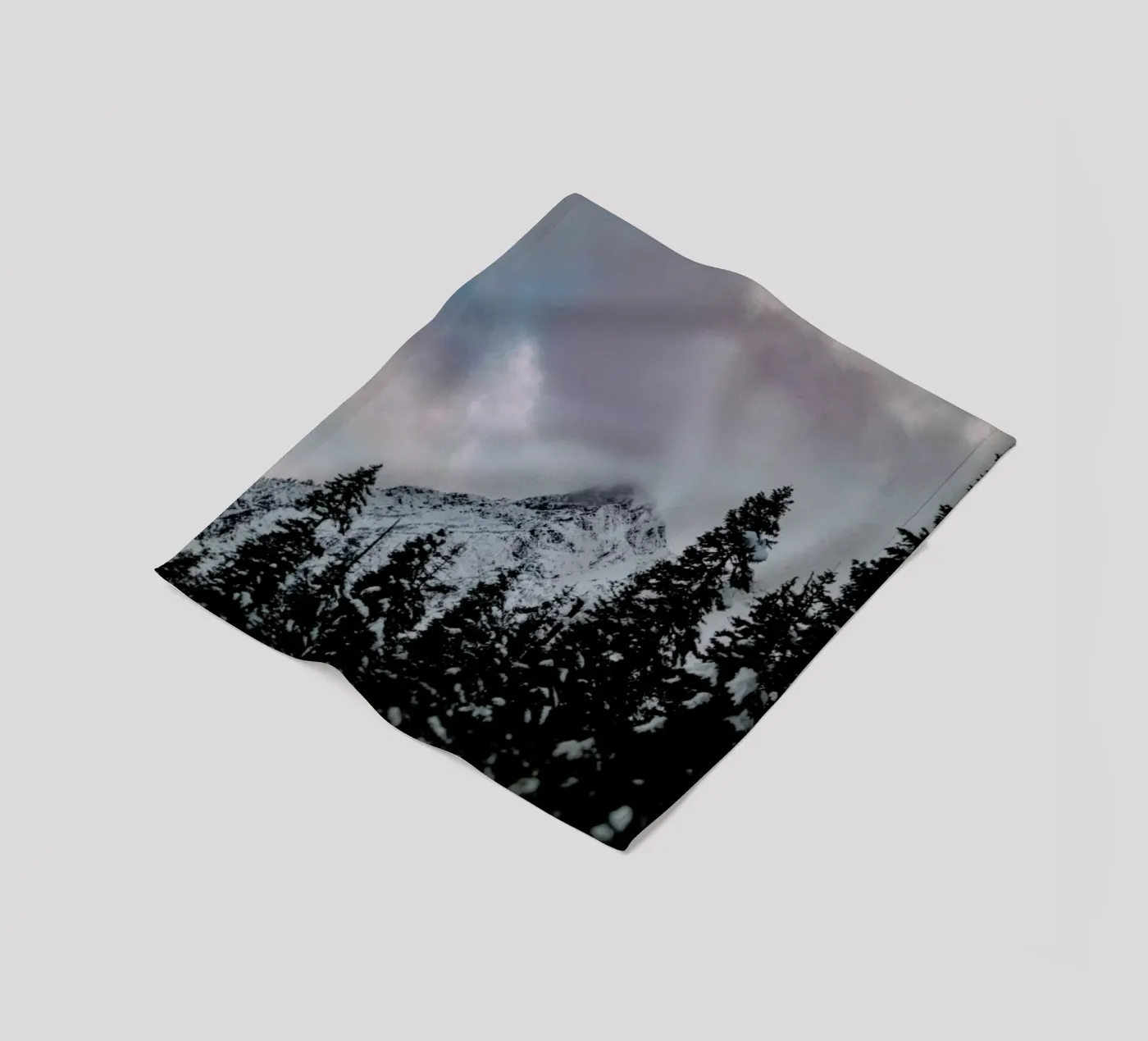 Cascade Mountain fleece blanket by Leah Flores