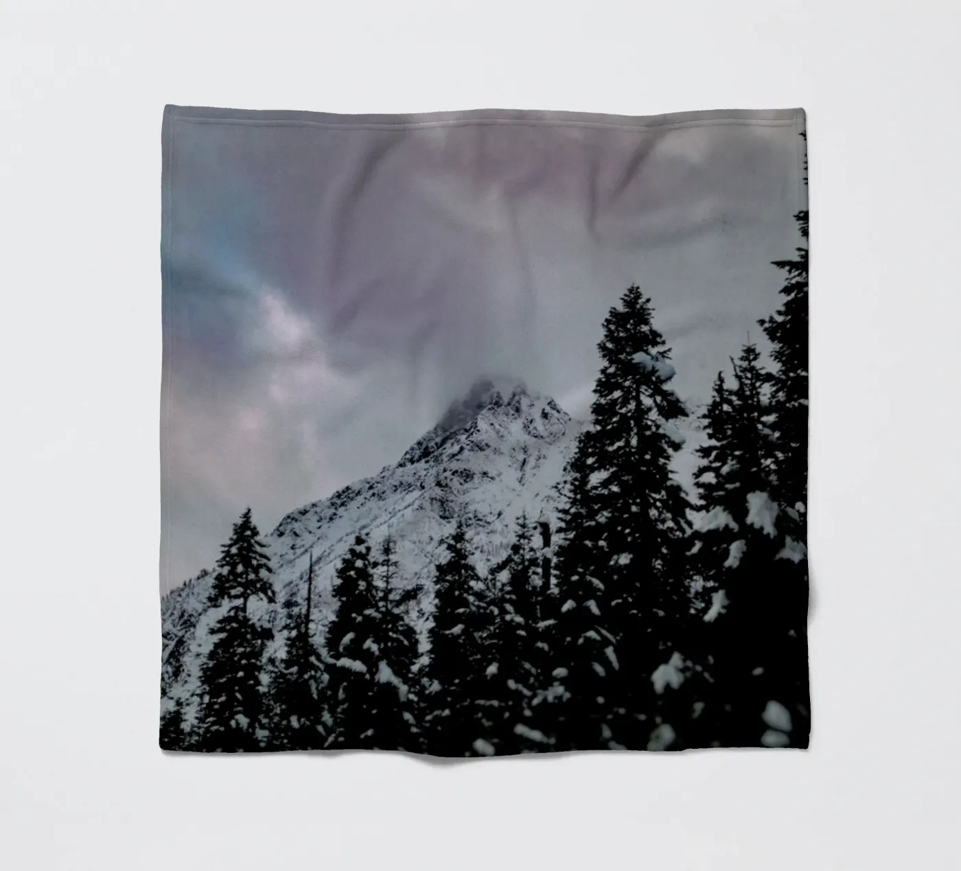 Cascade Mountain fleece blanket by Leah Flores
