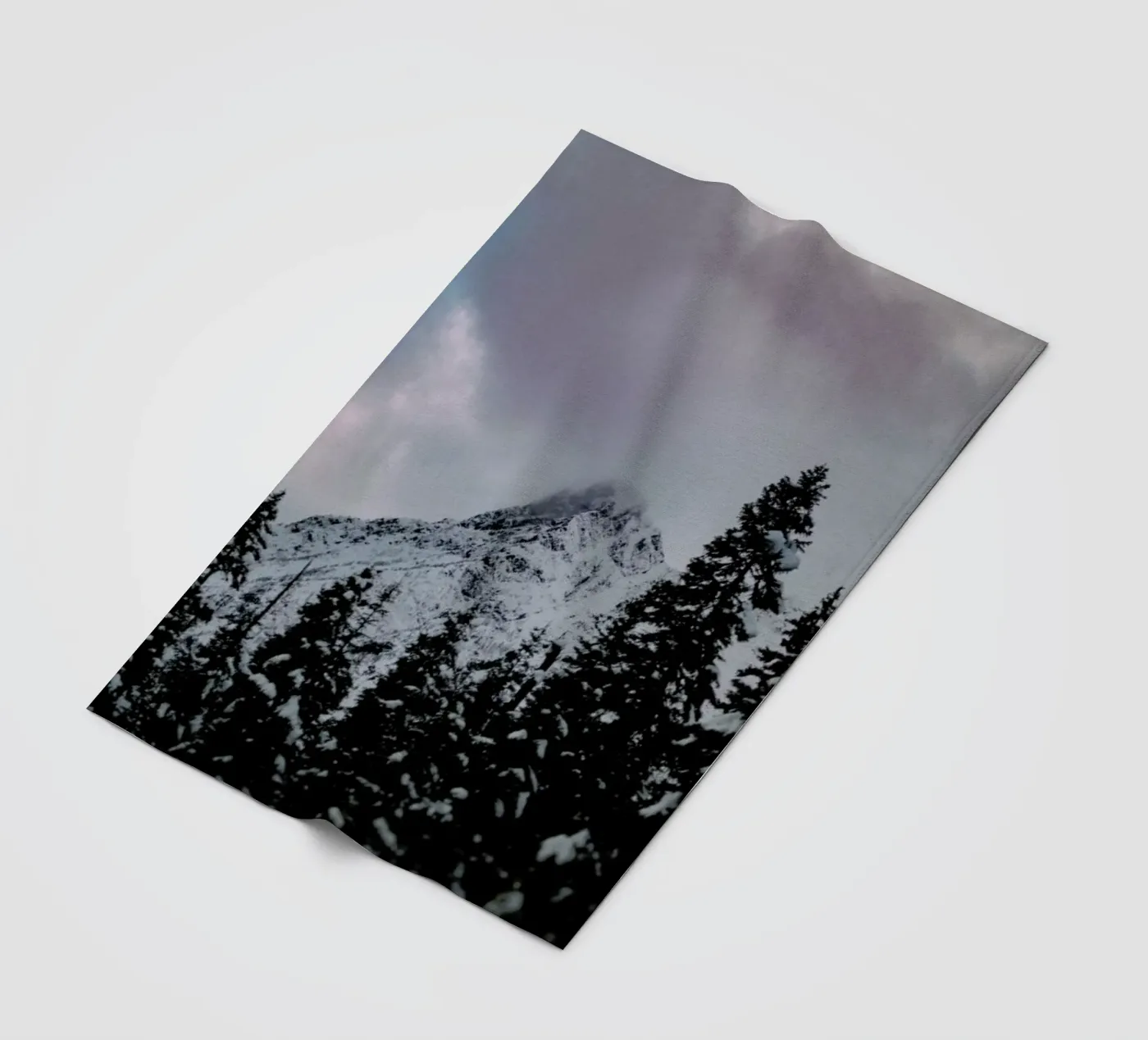 Cascade Mountain fleece blanket by Leah Flores