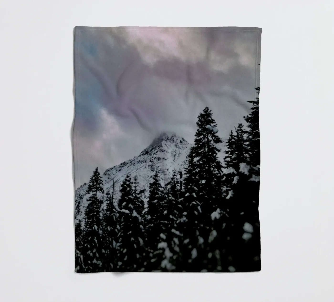 Cascade Mountain fleece blanket by Leah Flores