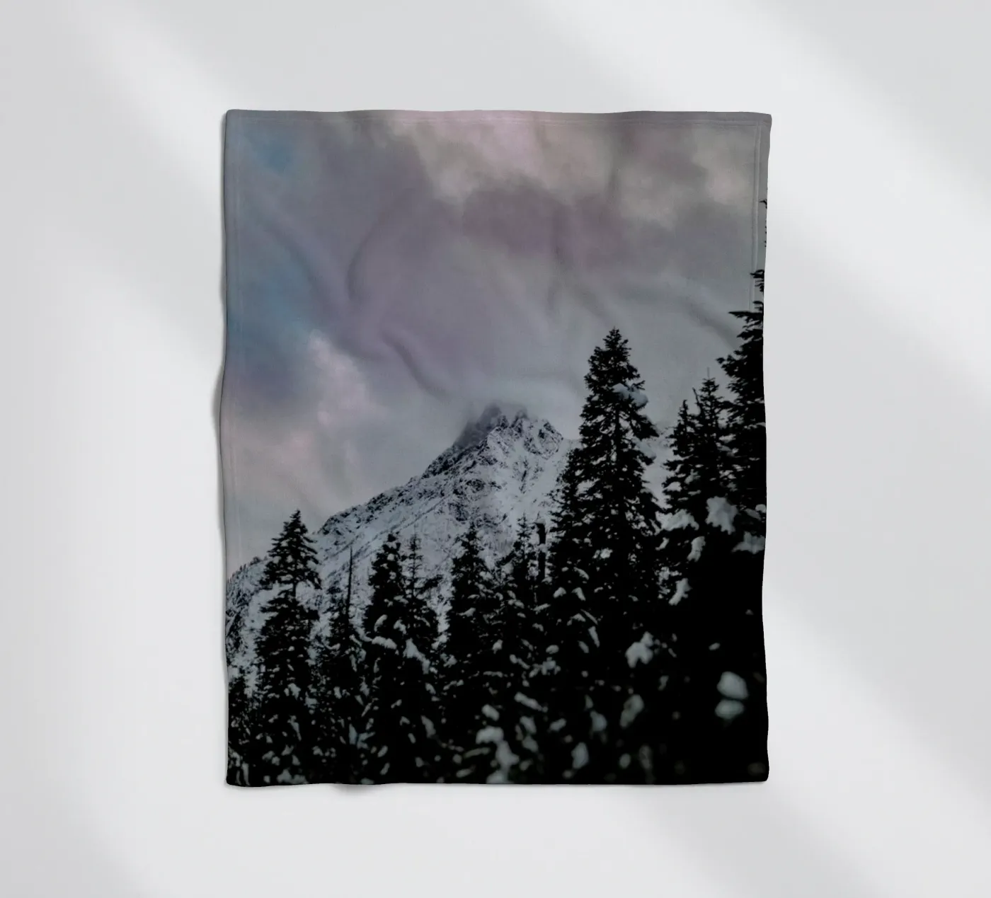 Cascade Mountain fleece blanket by Leah Flores
