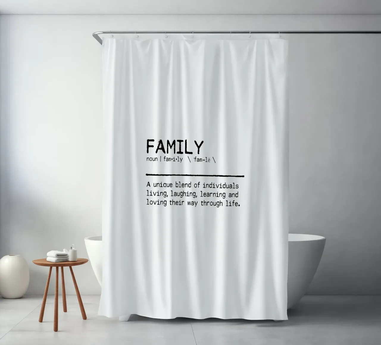 Definition Zitat - Familie I Duschvorhang von Orara Studio