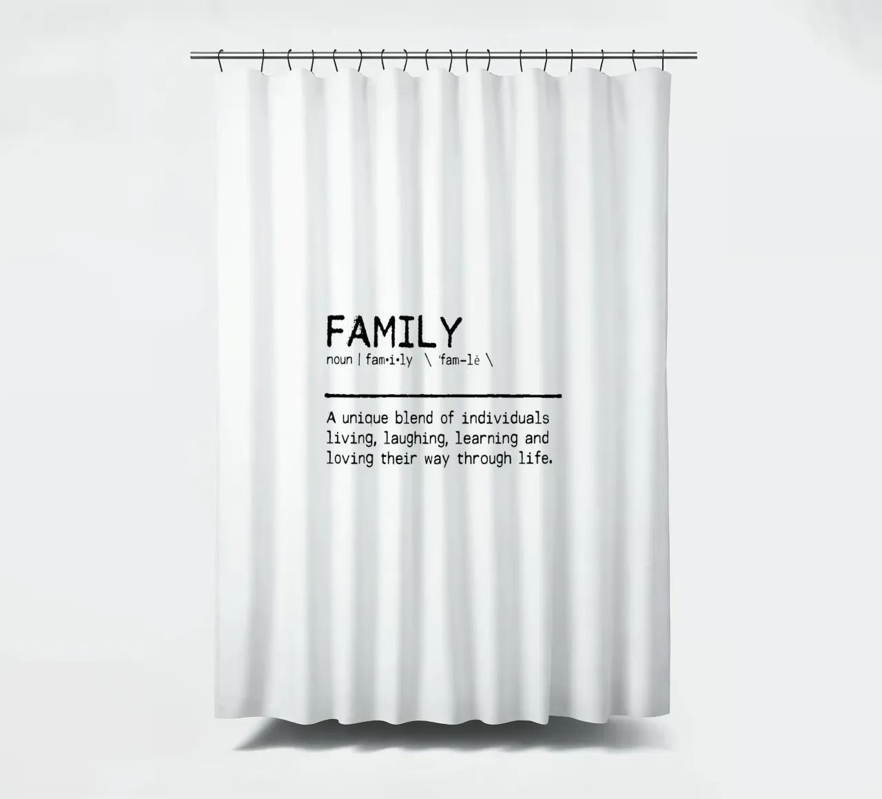 Definition Zitat - Familie I Duschvorhang von Orara Studio