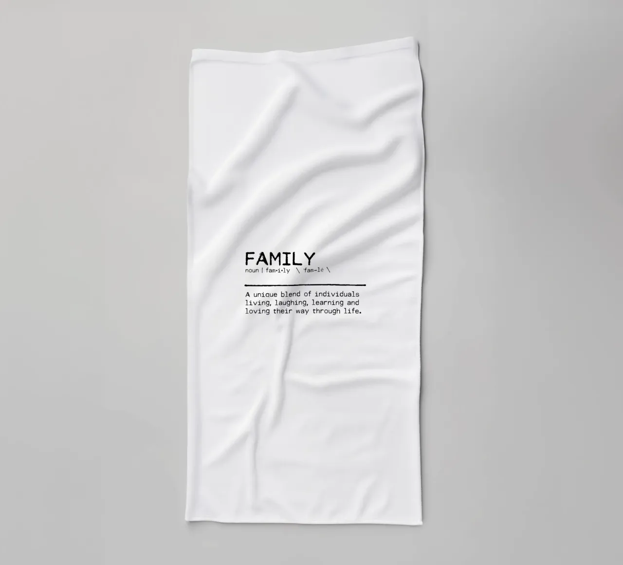 Definition Quote - Family I towel by Orara Studio