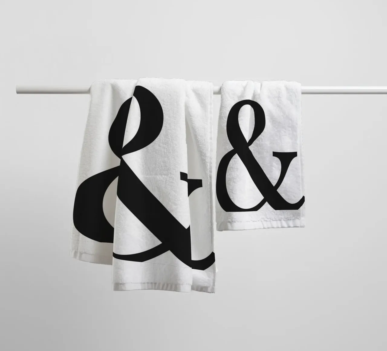 Minimalist poster - Ampersand symbol towel by Whole©
