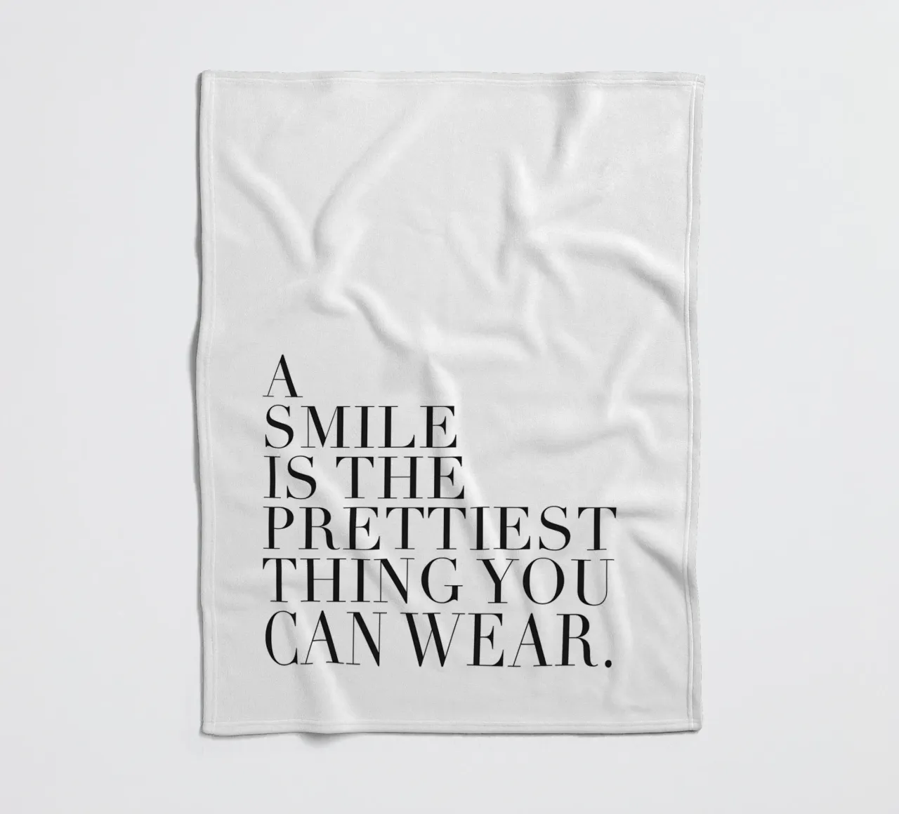 Inspirational poster - A Smile Is Prettiest fleece blanket by Whole©