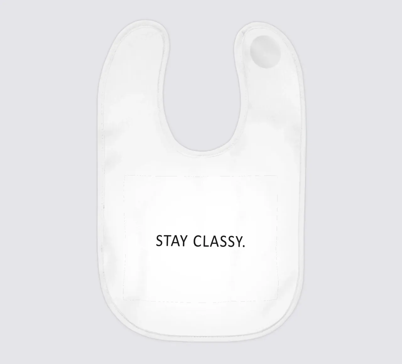 Stay Classy Poster - Minimalist design baby bib by Whole©