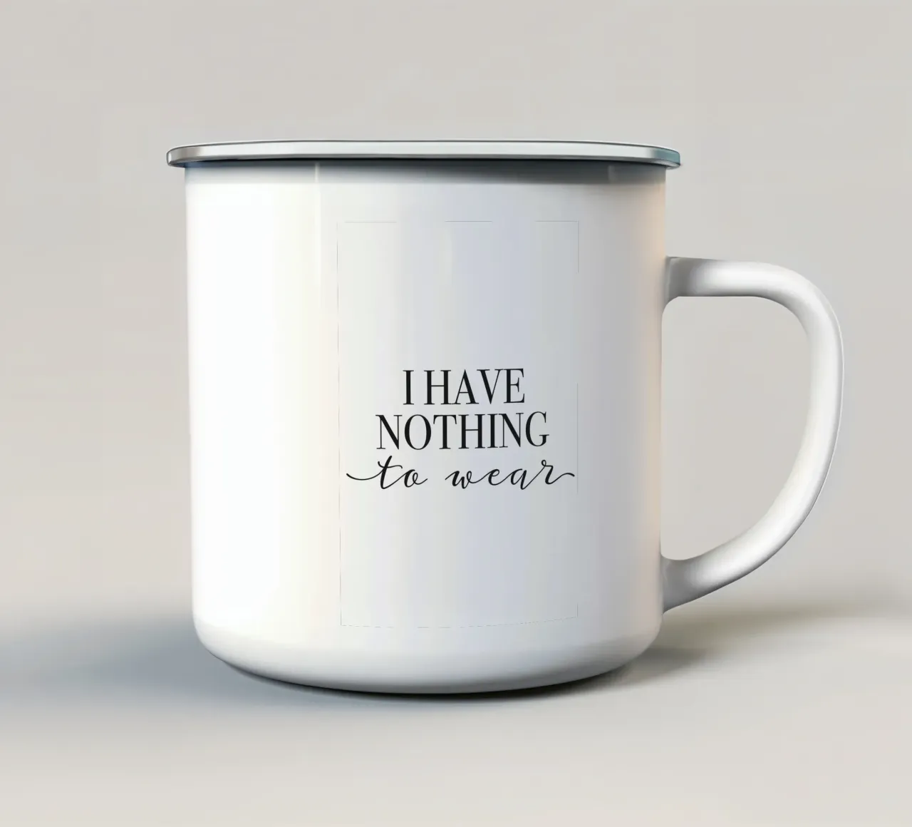 Non ho niente da indossare tazza in smalto da Whole©