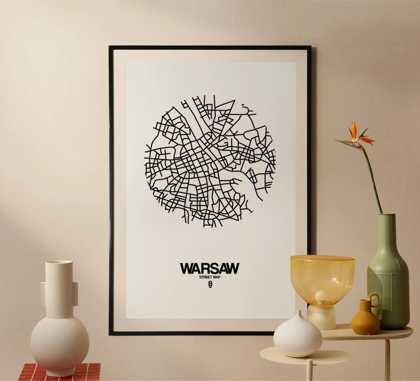 Warsaw poster by Naxart