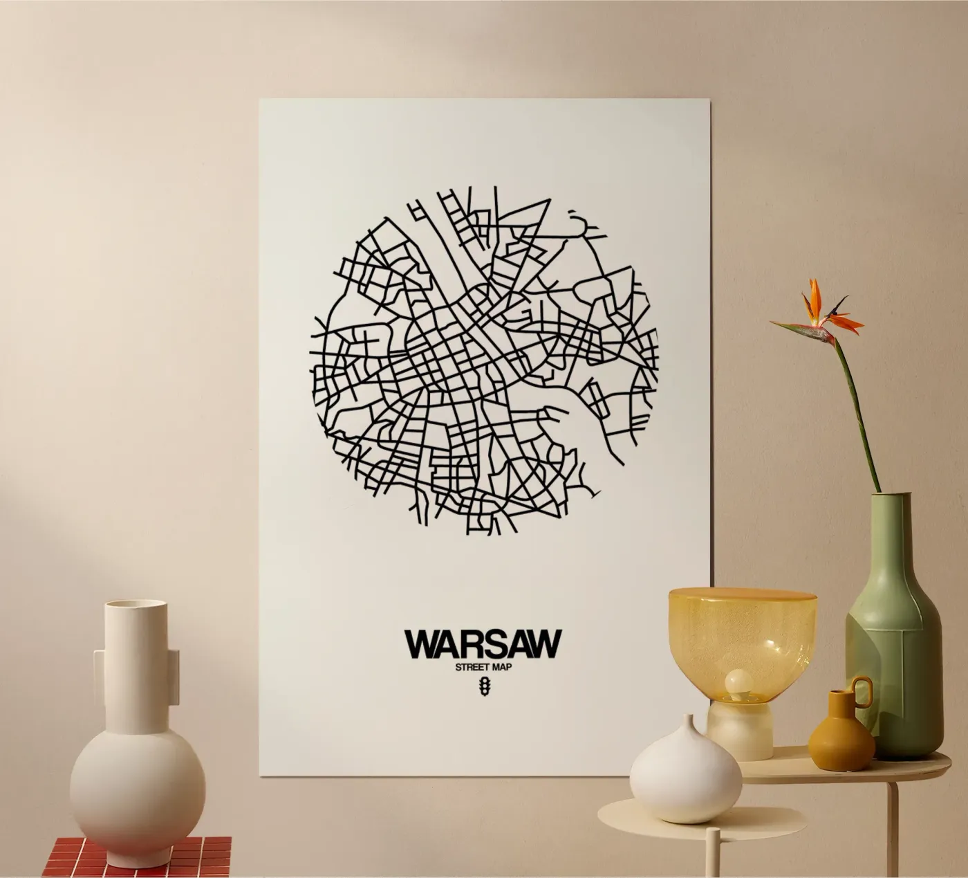 Warsaw poster by Naxart