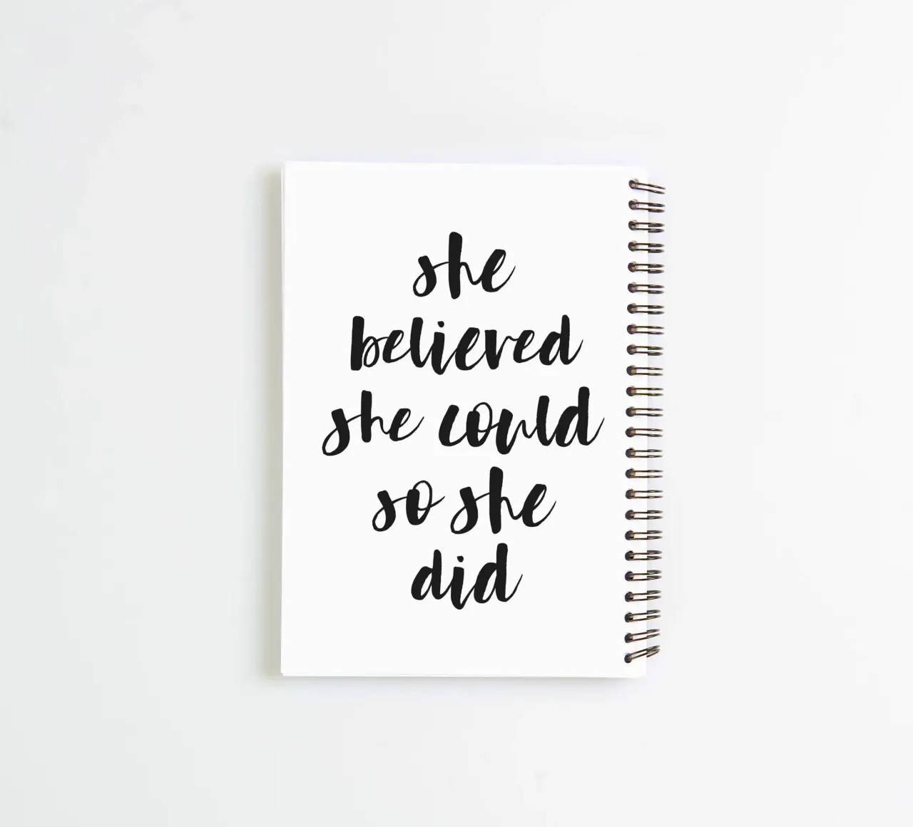 She Believed Poster spiral notebook by Whole©