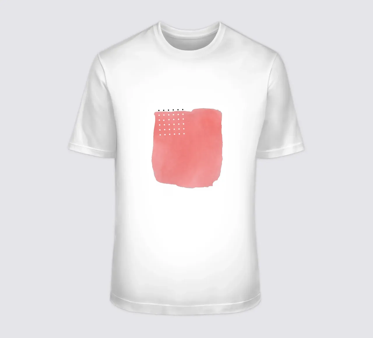 Pennellata astratta di acquerello rosa con po t-shirt da amini54
