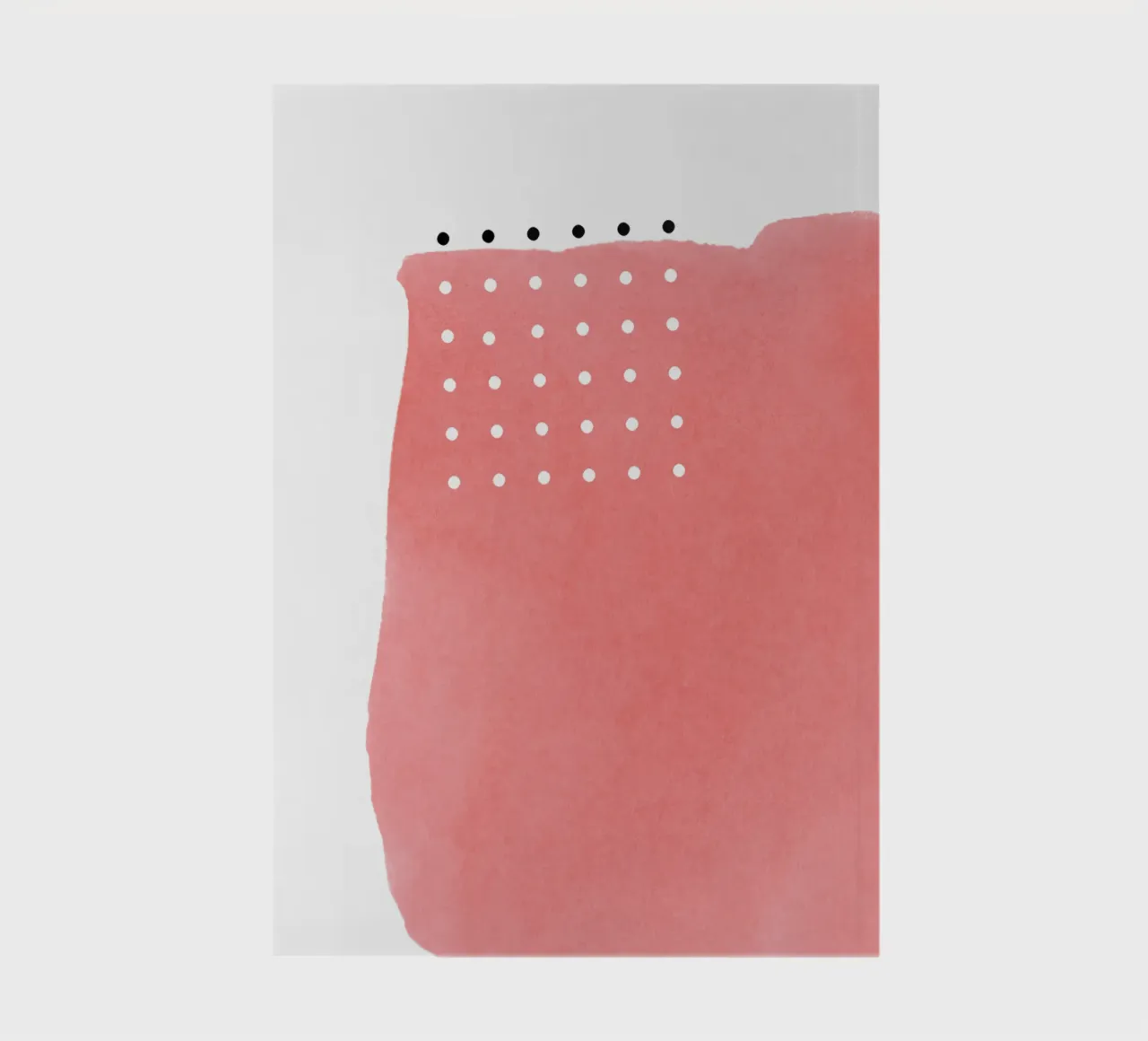 Trait de pinceau abstrait en aquarelle rose avec Po noir et blanc carnet de notes de amini54
