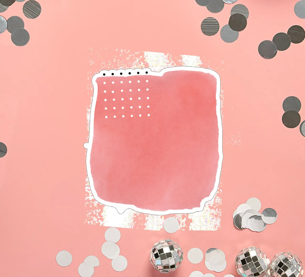 Trait de pinceau abstrait en aquarelle rose avec Po noir et blanc autocollant de amini54