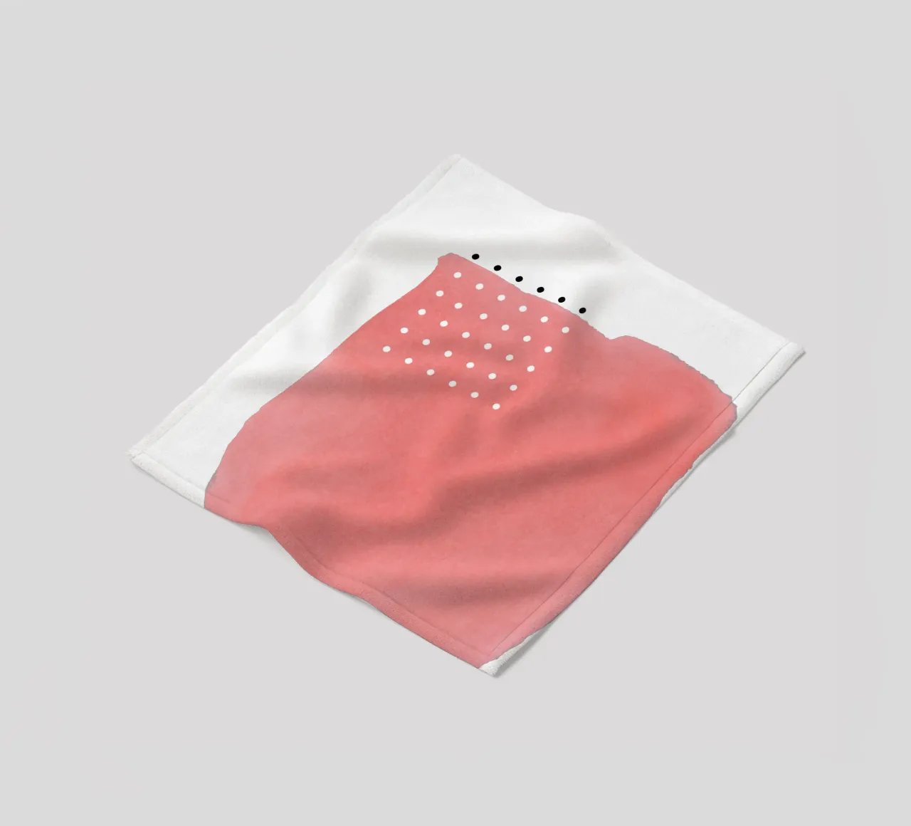 Pennellata astratta di acquerello rosa con po coperta in pile da amini54